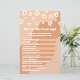 Retro Bridal Shower What Did The Groom Say Game