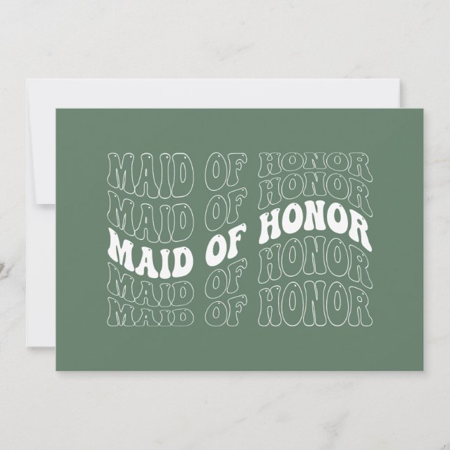  Retro Bride Bridesmaid Invitation (Front)