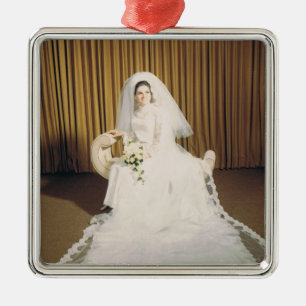 Retro Bride Metal Ornament