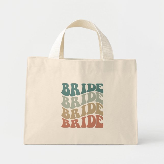 Retro Bride Mini Tote Bag (Front)