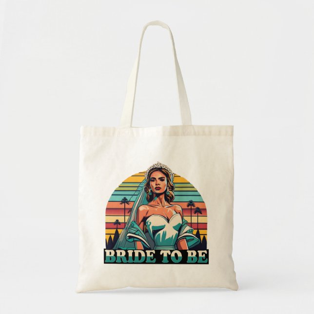 Retro Bride to be Tote Bag (Front)