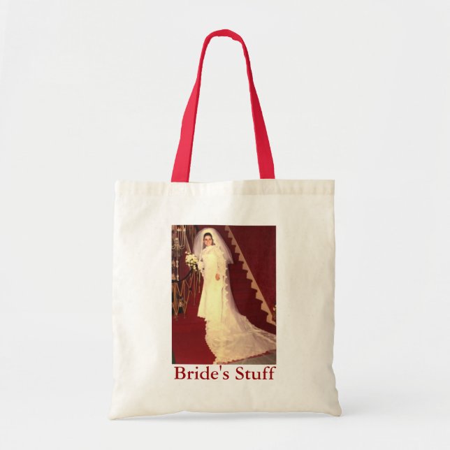Retro Bride's Stuff Tote Bag (Front)