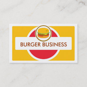 Retro bright burger business cards