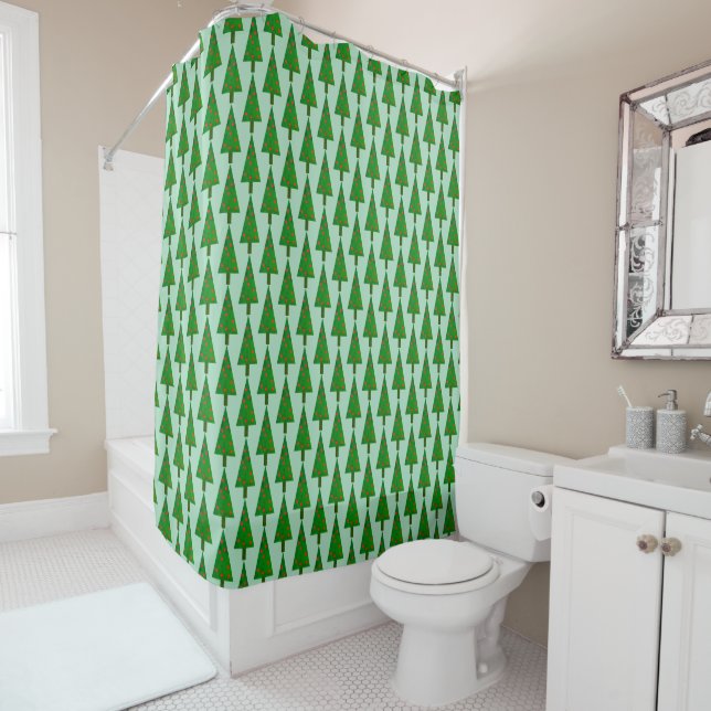 Retro Bright Christmas Tree All-Over Pattern (In Situ)
