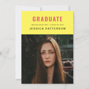 Retro Bright Graduate Announcement