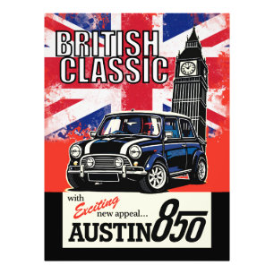 Retro British Classic Car Front Pop Art Photo Print