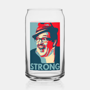 Retro British Comedy Can Glass