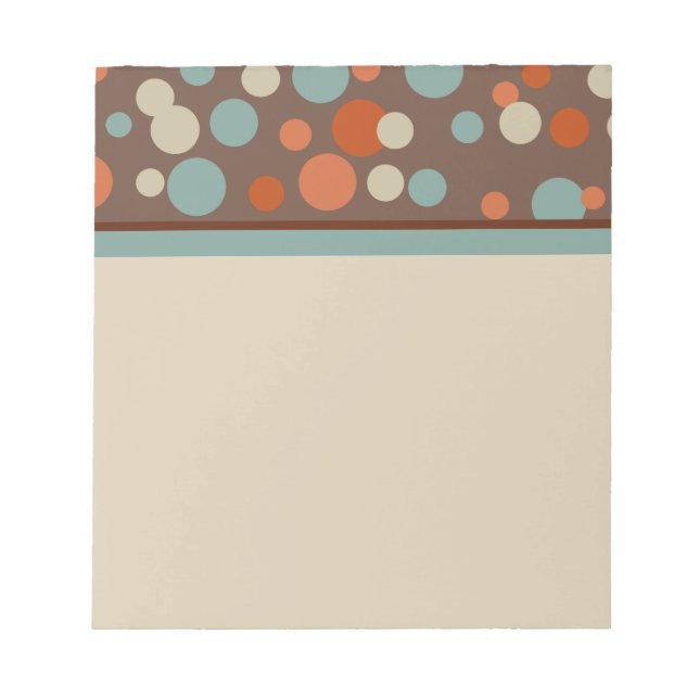 Retro Brown Dots Notepad (Front)