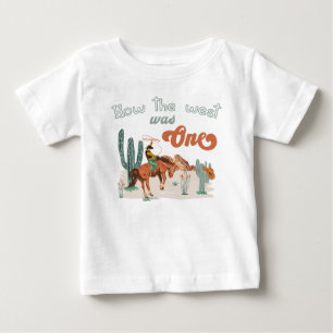 Retro Brown Green How The West Was One Baby T-Shirt