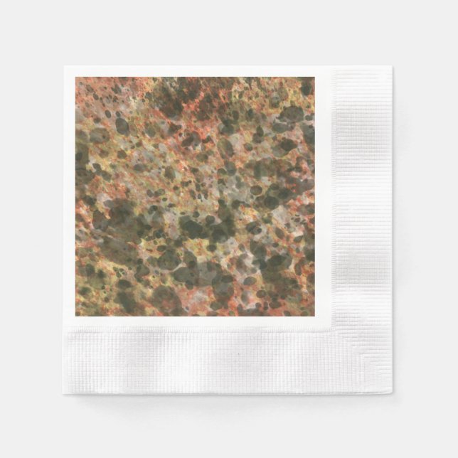Retro Brown Marble Napkins  (Front)
