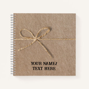 Retro brown paper with string - editable text  not notebook