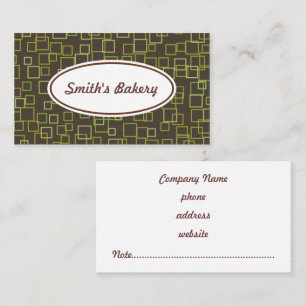 Retro Brown Pattern Business Card