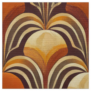Retro brown seventies seamless pattern fabric
