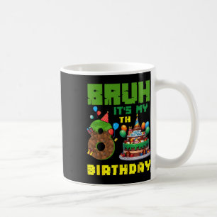 Retro Bruh It's My 8th Bday Pixel Cake Gamer 8 Yea Coffee Mug