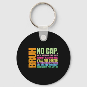 Retro Bruh We Back No Cap Bruh Were Back Teachers Keychain