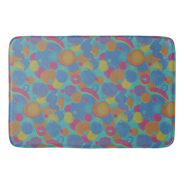 Retro Brush Pattern Bath Mat (Front)