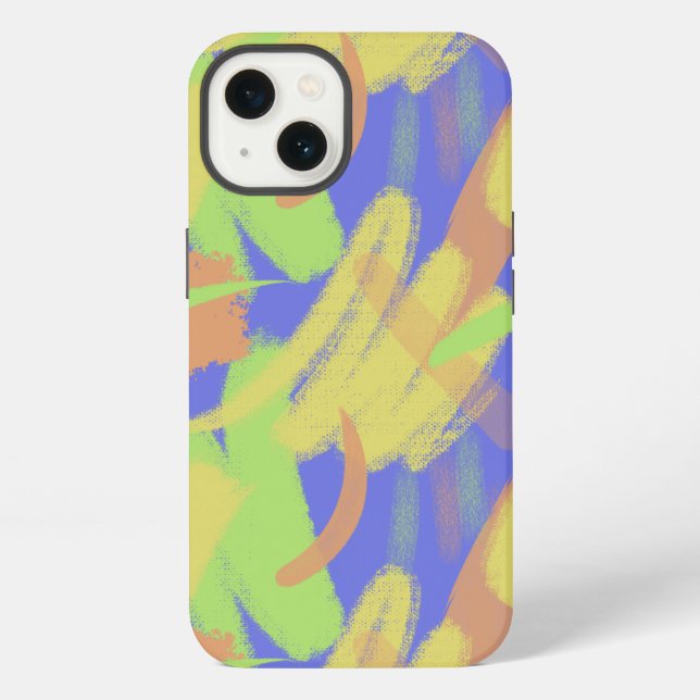 Retro Brush Pattern iPhone Case (Back)