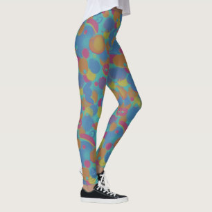 Retro Brush Pattern Leggings