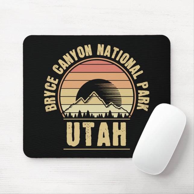 Retro Bryce Canyon National Park Utah Mouse Pad (With Mouse)