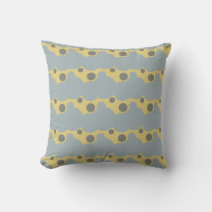Retro Bubble Circle Water Pattern Throw Pillow