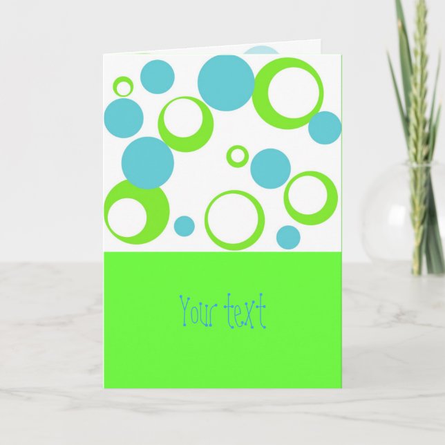 Retro Bubble Note Card (Front)