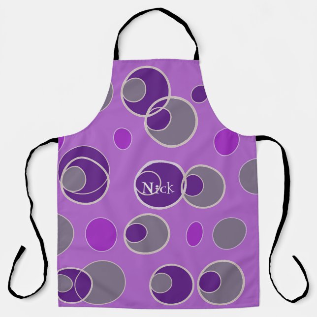 Retro Bubble Pattern Apron (Front)