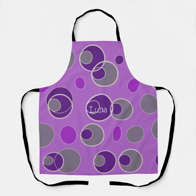 Retro Bubble Pattern Apron (Front)