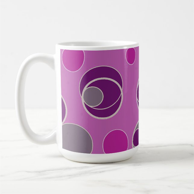 Retro Bubble Pattern Coffee Mug (Left)