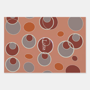 Retro Bubble Pattern Wrapping Paper Sheet