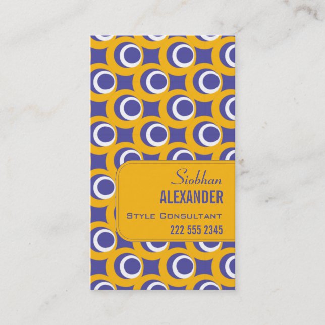 Retro Bubbles Business Card (Front)
