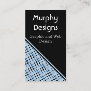 Retro Bubbles Business Card, Light Blue Business Card