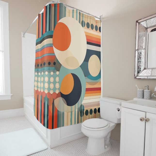Retro Bubbles Circles and Stripes 338 (In Situ)