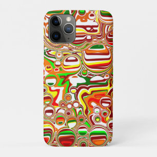 Retro Bubbles Digital Art iPhone 11 Pro Case