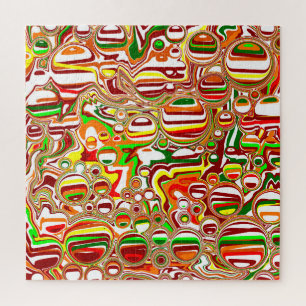Retro Bubbles Digital Art   Jigsaw Puzzle