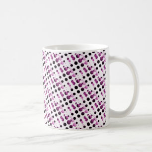 Retro Bubbles Mug, Burgundy Coffee Mug