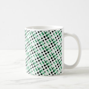 Retro Bubbles Mug, Clover Green Coffee Mug