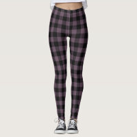 Retro Buffalo Plaid Tartan Pattern Black Purple