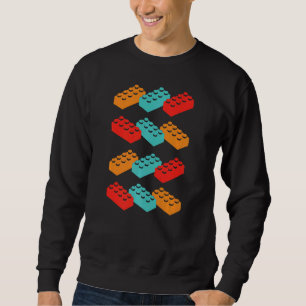 Retro Building Blocks Master Builder Construction  Sweatshirt