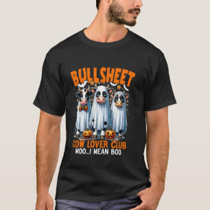 Retro Bull Sheet Cow Lover Club Funny Pumpkins Cow T-Shirt
