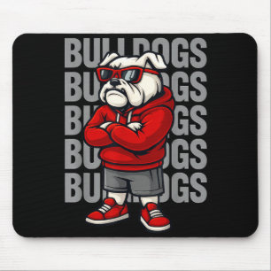 Retro Bulldogs Gift For Men Women Boys Girls Kids Mouse Pad