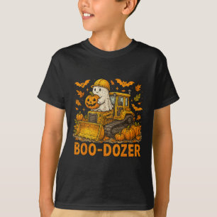Retro Bulldozer Halloween Boo Dozer Construction T T-Shirt