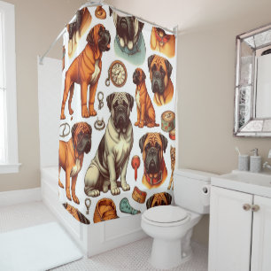 Retro Bullmastiff Seamless