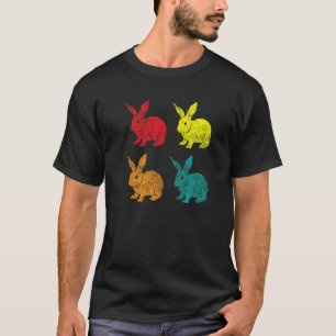 Retro Bunnies Vintage Rabbit Happy Easter Egg Hunt T-Shirt