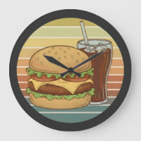 Retro burger and cola.