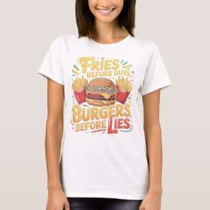 Retro Burger Lover Quote T-Shirt Design for Foodie