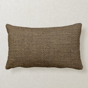Retro Burlap Texture Pattern Lumbar Pillow