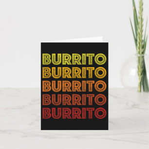 Retro Burrito Shirt Vintage Burritos Cinco De Mayo Card