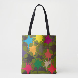  "Retro Burst" Colour Pop Tote Bag
