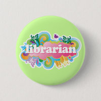 Retro Burst Colourful Librarian Gift