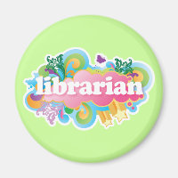 Retro Burst Colourful Librarian Gift